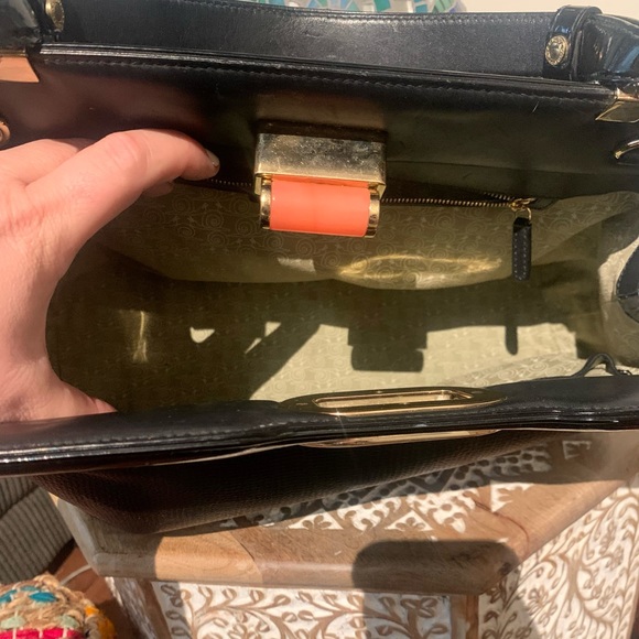 BVLGARI ISABELLA ROSSELLINI LEATHER HANDBAG black calf - Picture 13 of 15